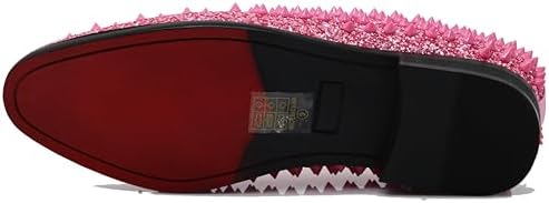 Enzo Romeo Men's Vintage Spike Dress Loafers | Stylish Slip-On Tuxedo Shoes for Formal Events | Classic Fashion Footwear
