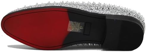 Enzo Romeo Men's Vintage Spike Dress Loafers | Stylish Slip-On Tuxedo Shoes for Formal Events | Classic Fashion Footwear