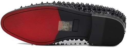 Enzo Romeo Men's Vintage Spike Dress Loafers | Stylish Slip-On Tuxedo Shoes for Formal Events | Classic Fashion Footwear