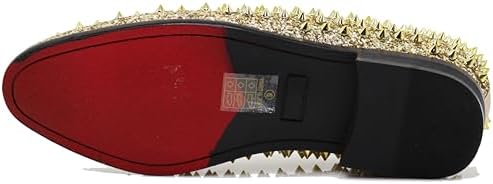 Enzo Romeo Men's Vintage Spike Dress Loafers | Stylish Slip-On Tuxedo Shoes for Formal Events | Classic Fashion Footwear