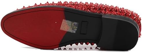 Enzo Romeo Men's Vintage Spike Dress Loafers | Stylish Slip-On Tuxedo Shoes for Formal Events | Classic Fashion Footwear