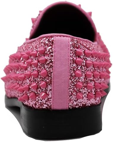 Enzo Romeo Men's Vintage Spike Dress Loafers | Stylish Slip-On Tuxedo Shoes for Formal Events | Classic Fashion Footwear